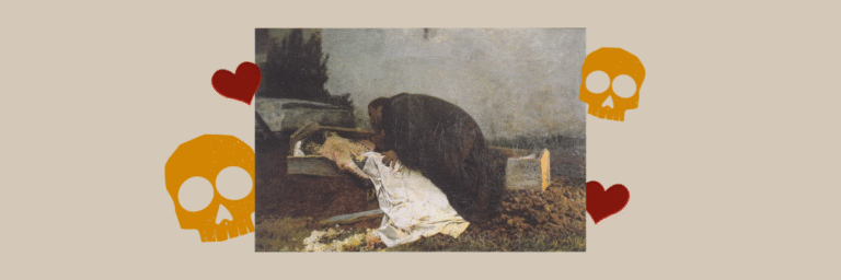 necrofilia, coração, caveira