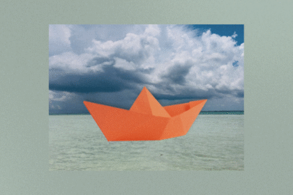Barco de papel, mar, vento